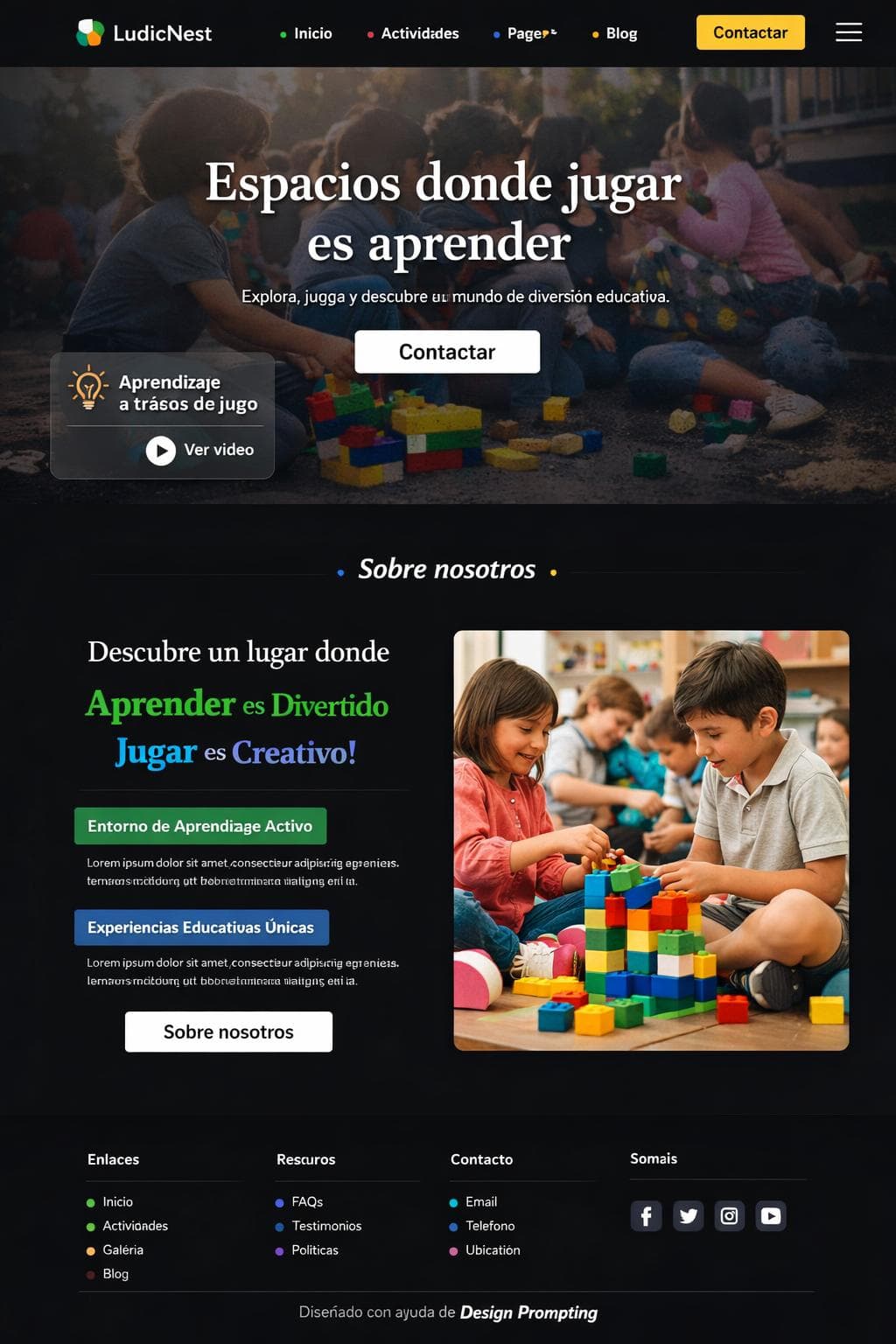 LudicNest — vista previa del theme