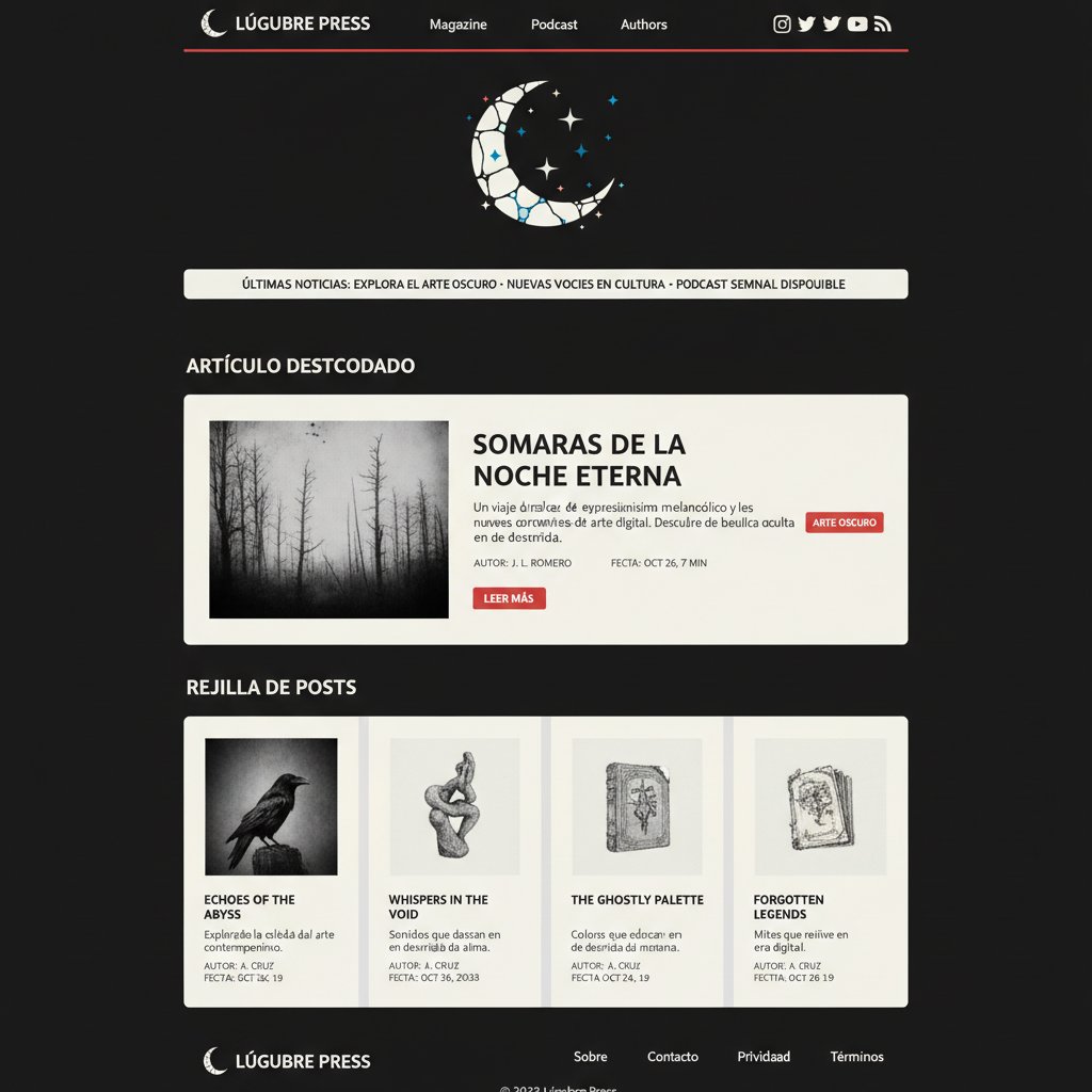Lúgubre Press — vista previa del theme