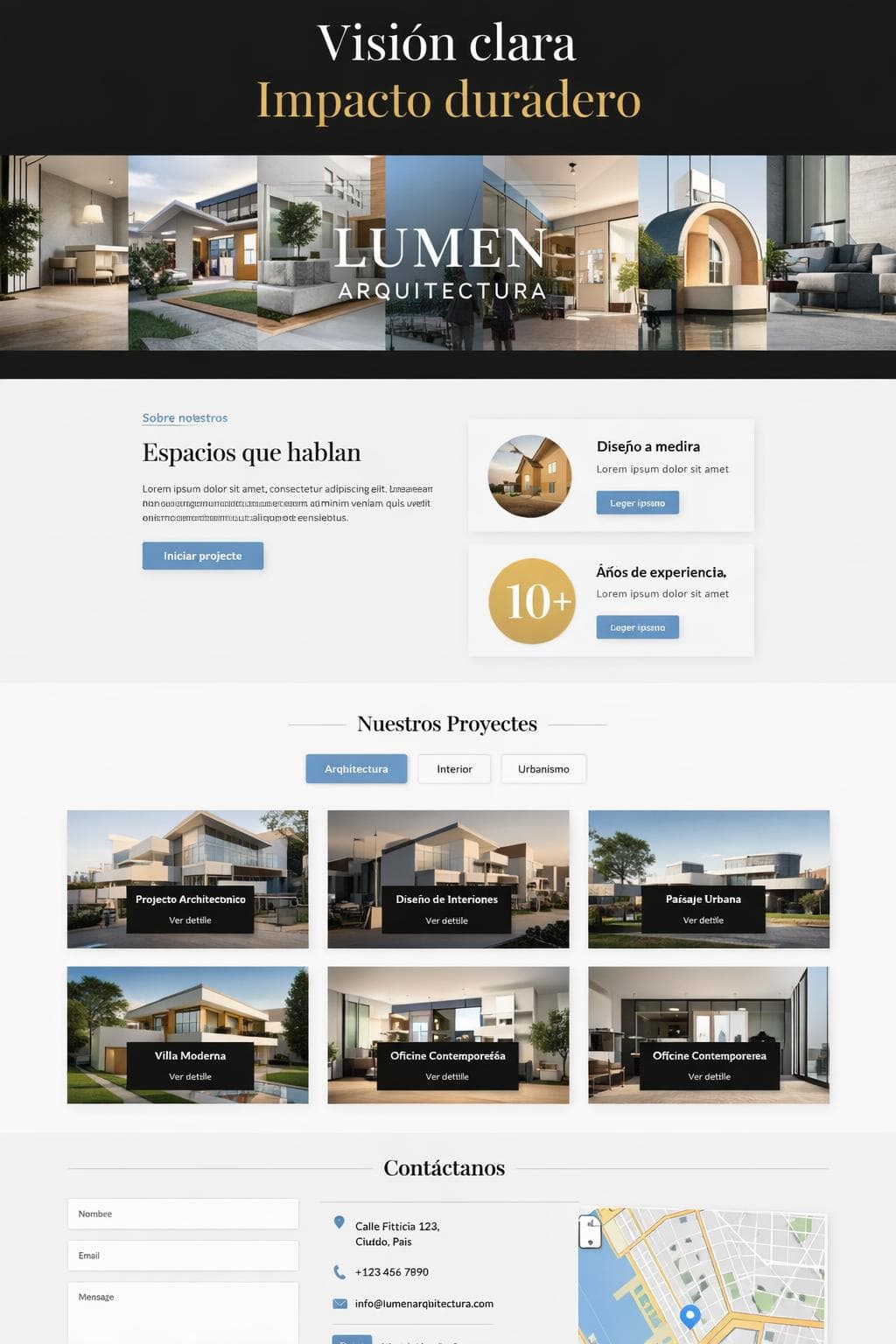 Lumen Arquitectura — vista previa del theme