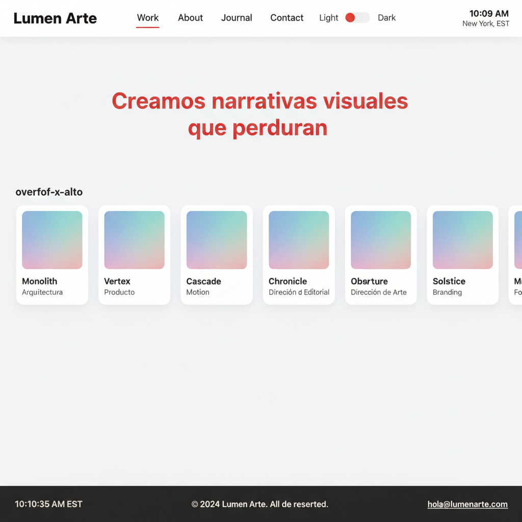 Lumen Arte — vista previa del theme