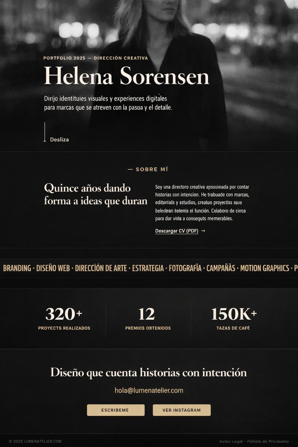 Lumen Atelier — vista previa del theme