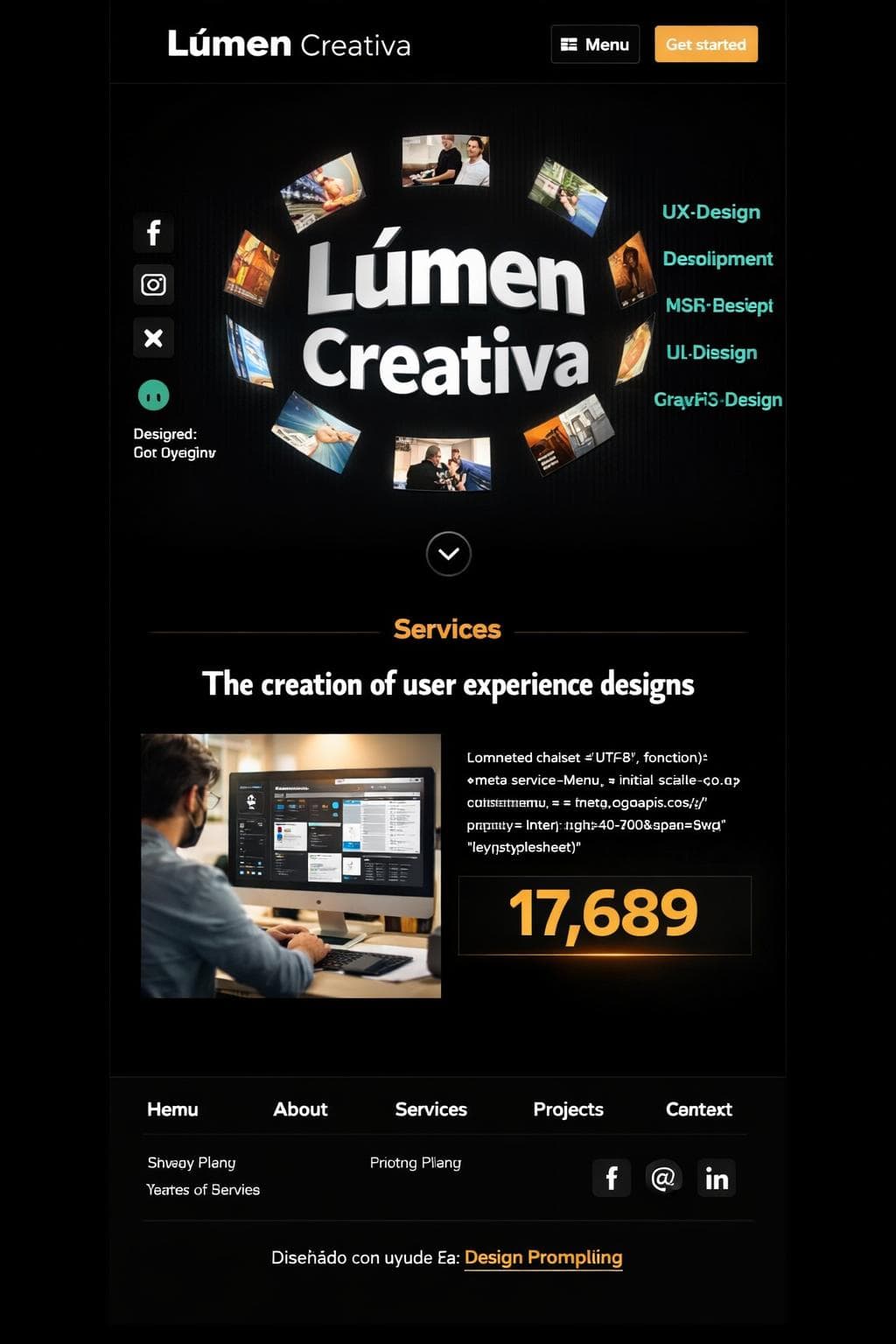 Lúmen Creativa — vista previa del theme