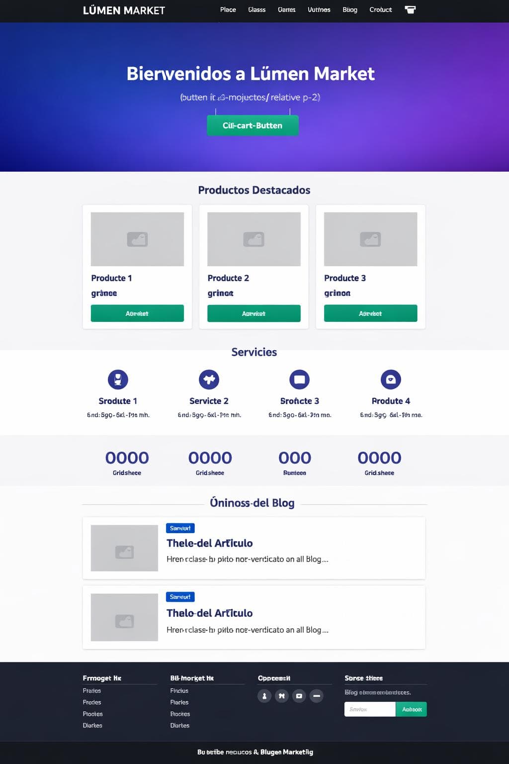 Lúmen Market — vista previa del theme