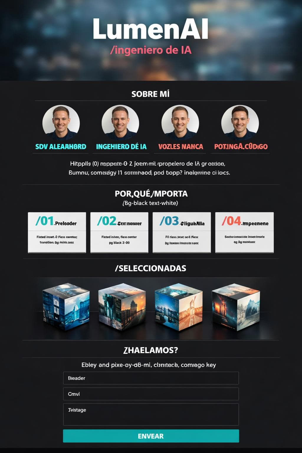 LumenAI Studio — vista previa del theme