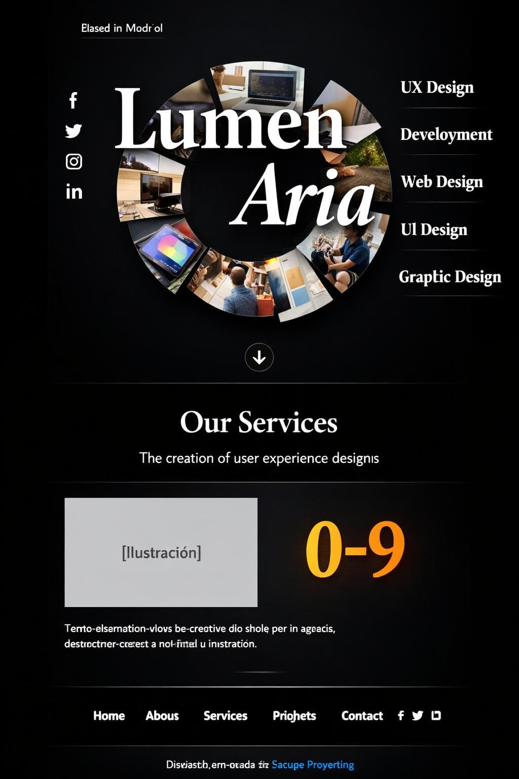 LumenAria — vista previa del theme