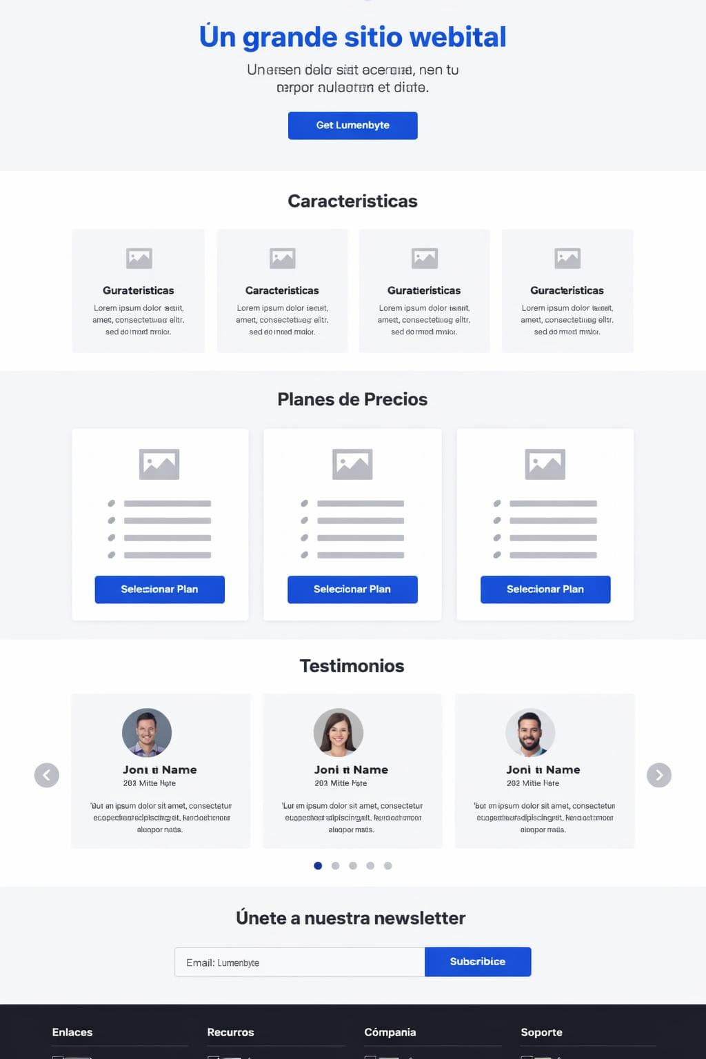 Lumenbyte — vista previa del theme