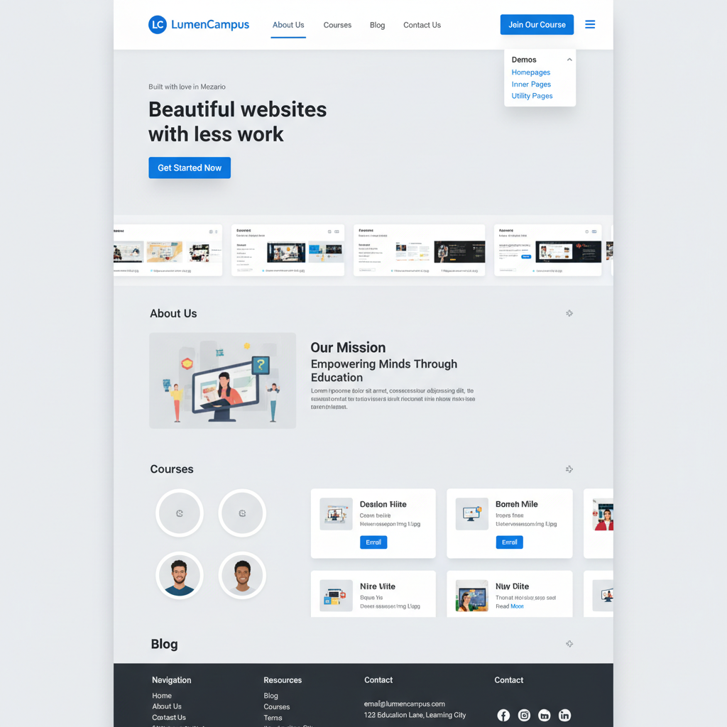 LumenCampus — vista previa del theme