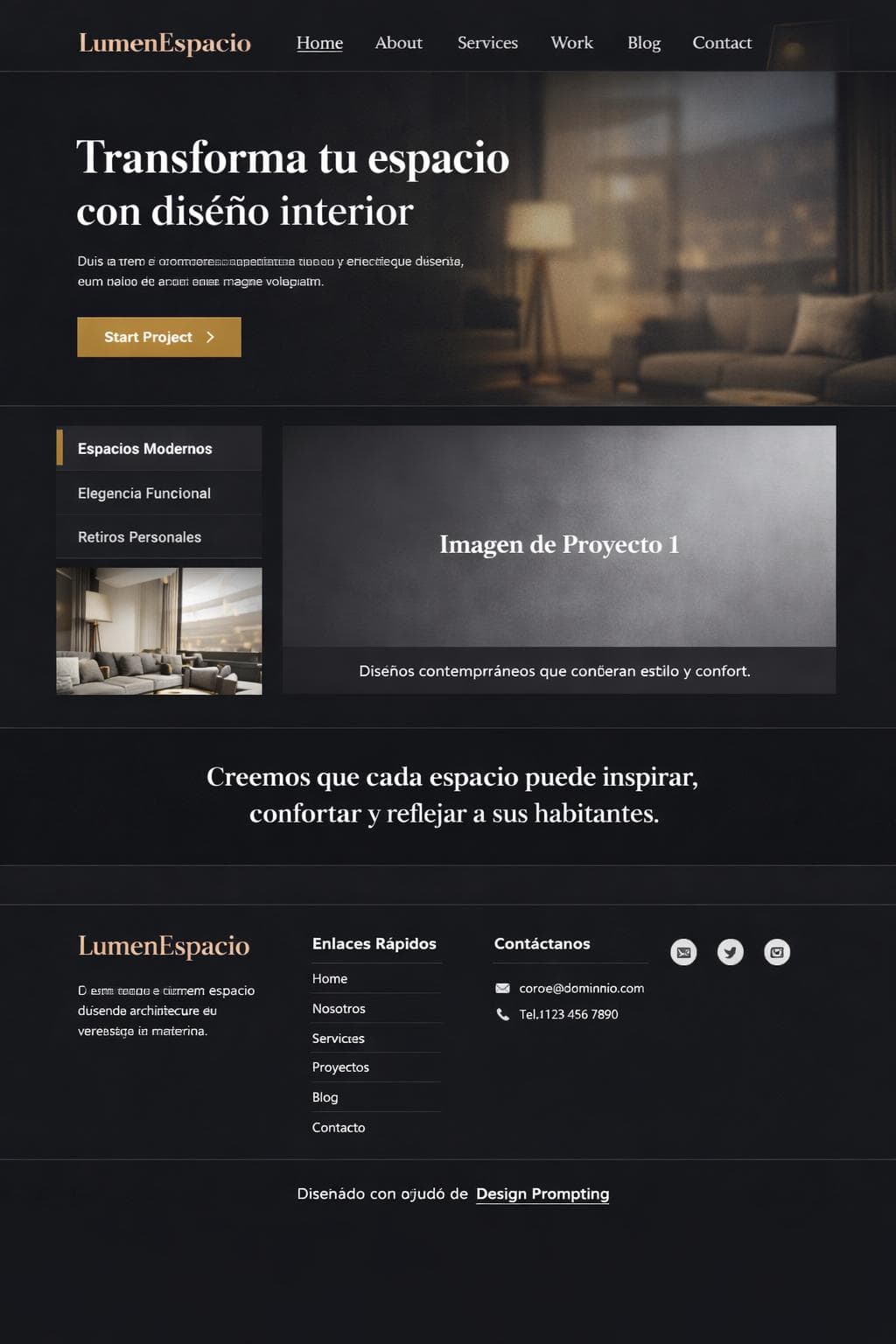 LumenEspacio — vista previa del theme