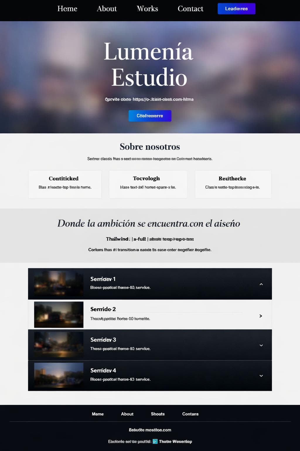 Lumenía Estudio — vista previa del theme