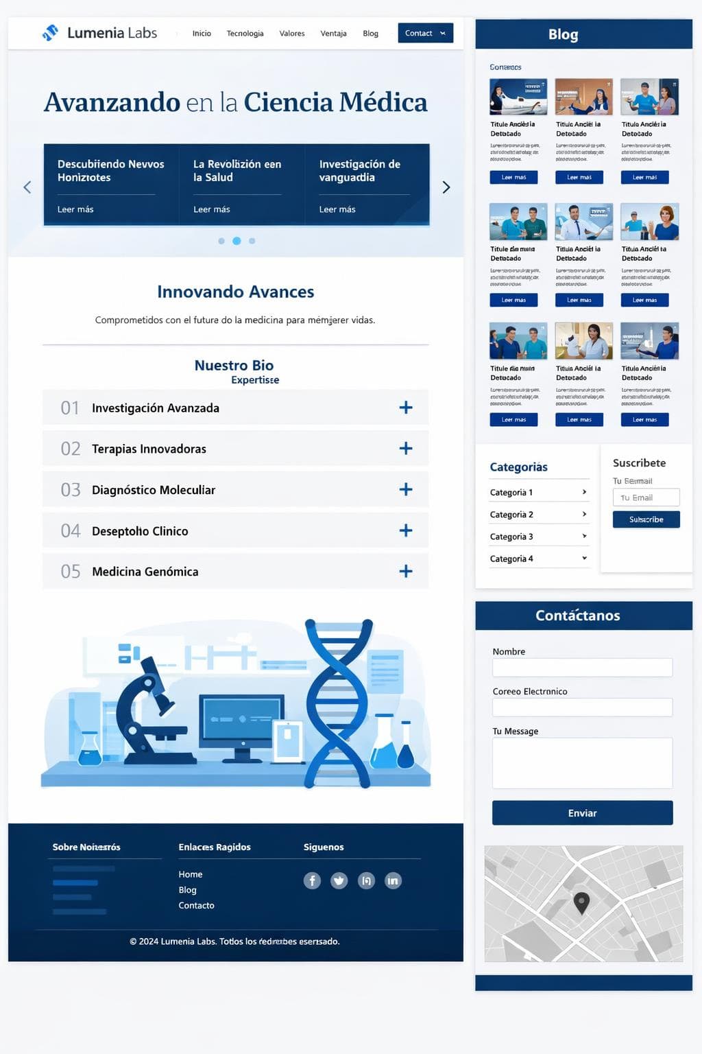 Lumenia Labs — vista previa del theme