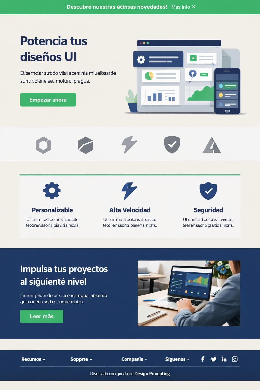 Lumenio Creativo — vista previa del theme