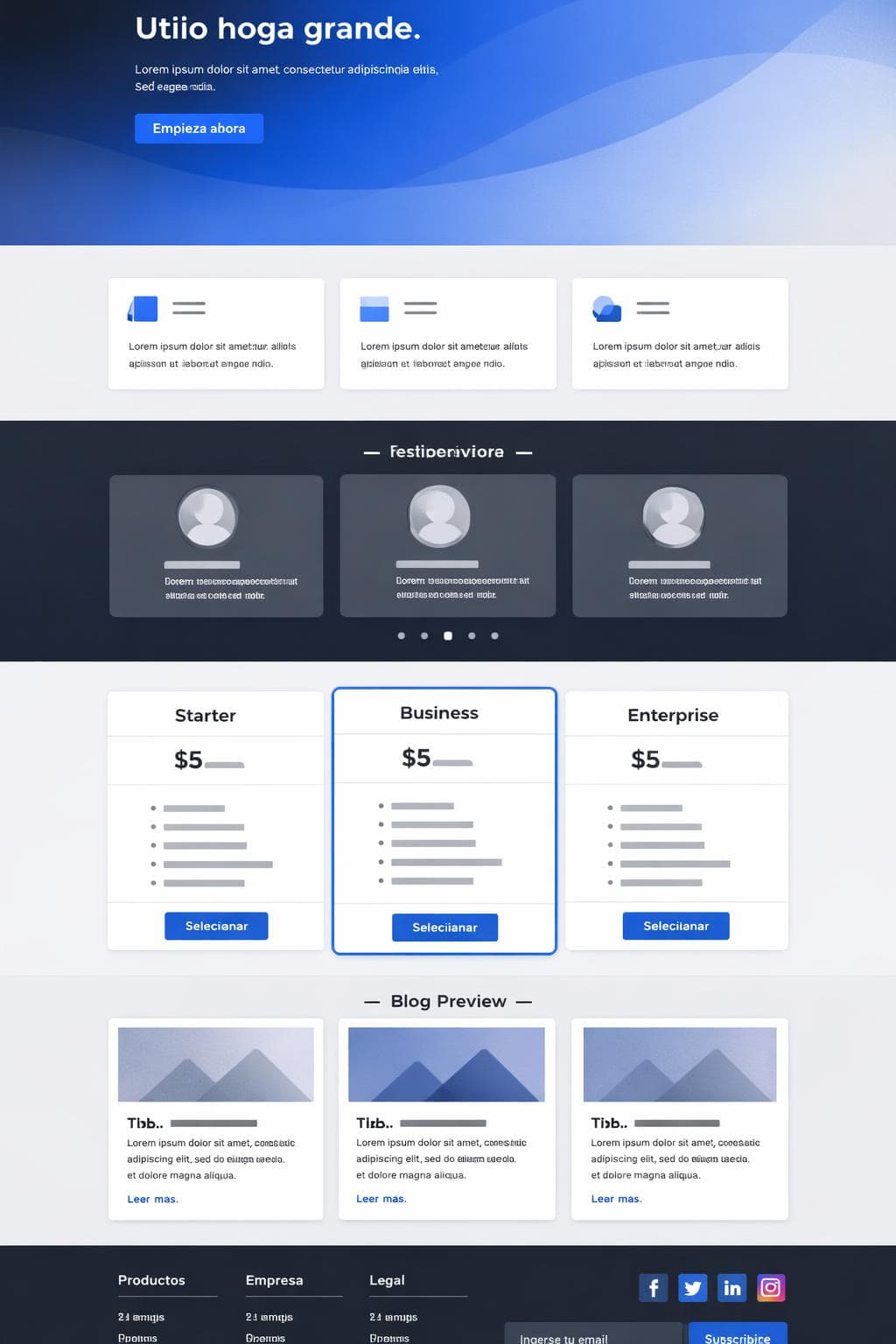 Lumenix — vista previa del theme