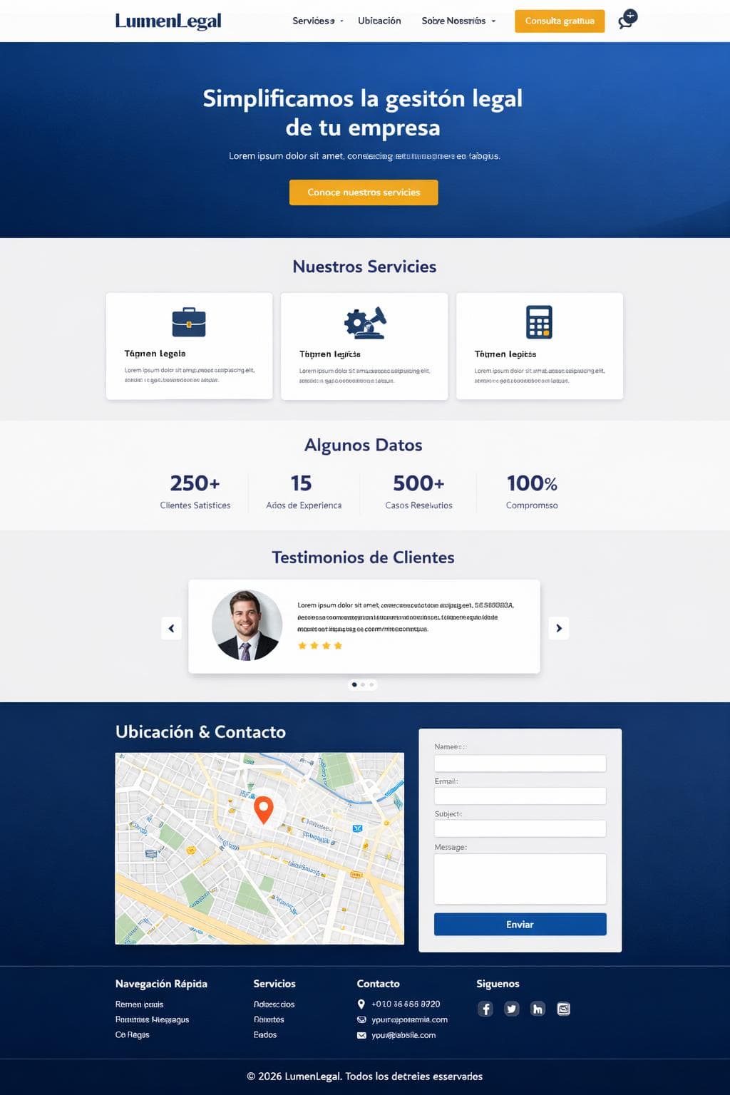 LumenLegal — vista previa del theme