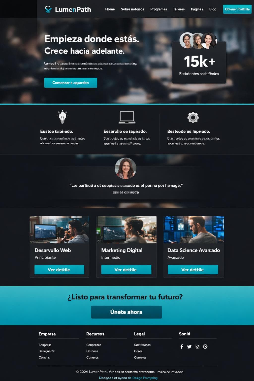 LumenPath — vista previa del theme
