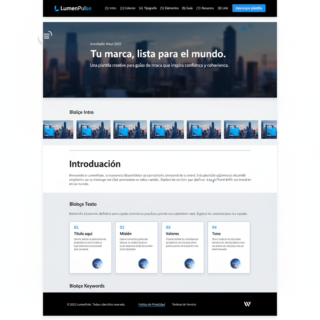 LumenPulse — vista previa del theme