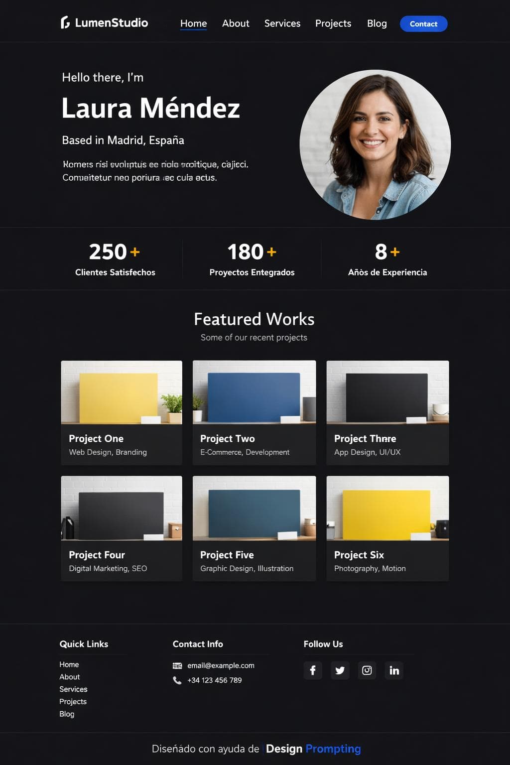 LumenStudio — vista previa del theme