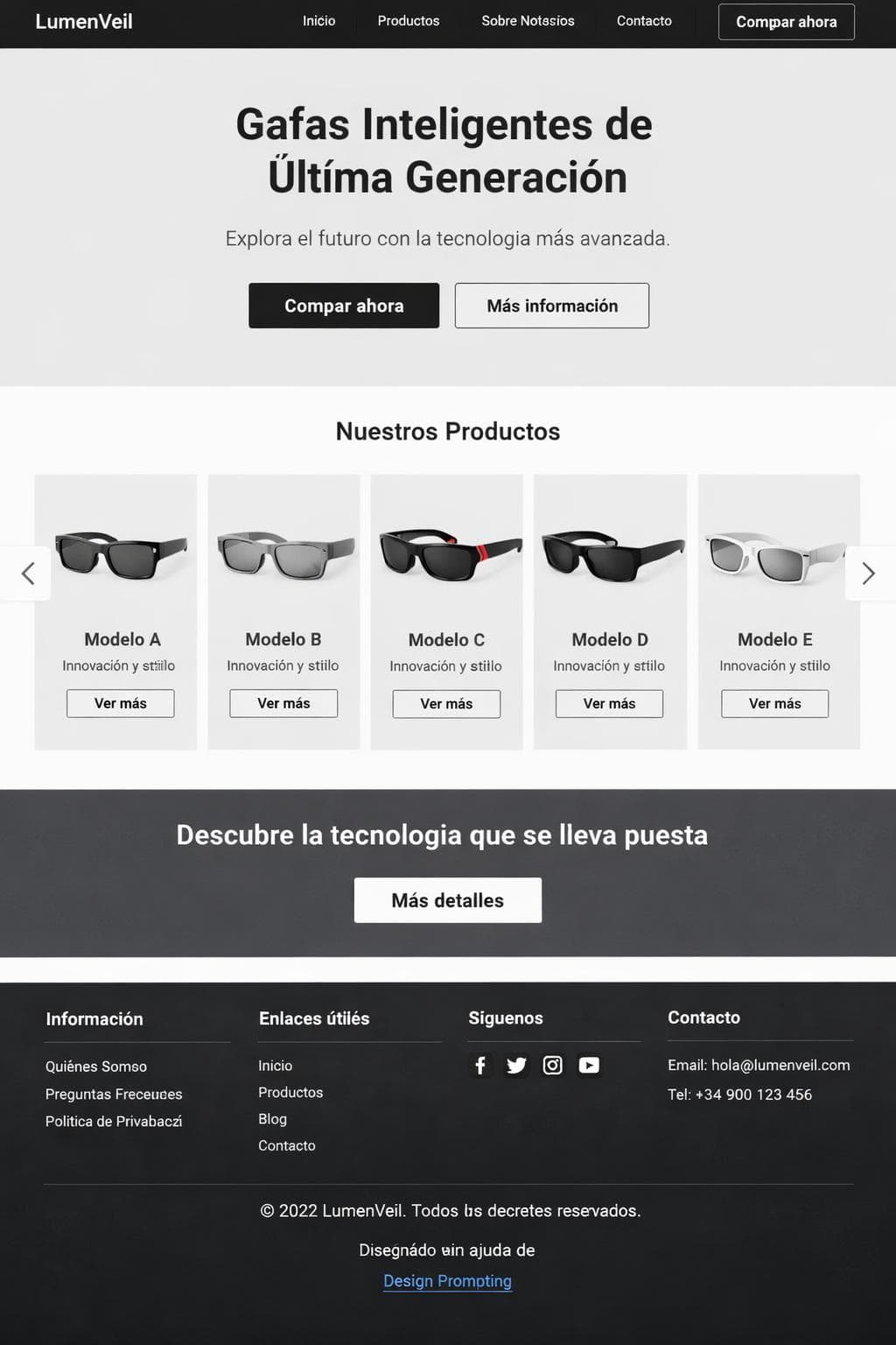 LumenVeil — vista previa del theme
