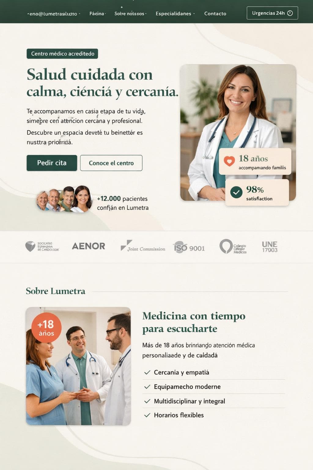 Lumetra Salud — vista previa del theme