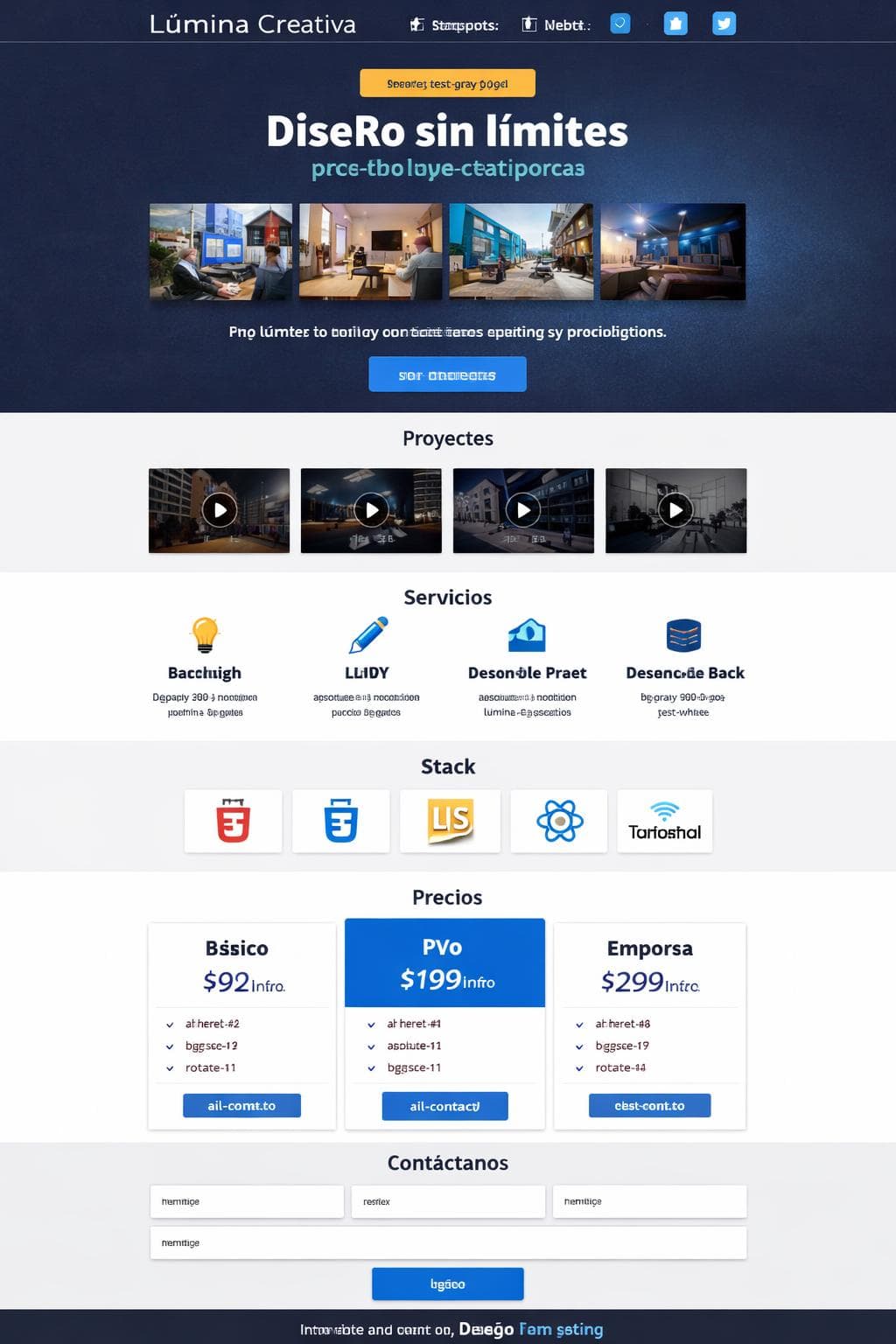 Lúmina App — vista previa del theme