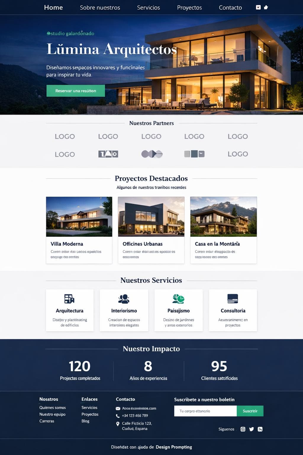 Lúmina Arquitectos — vista previa del theme
