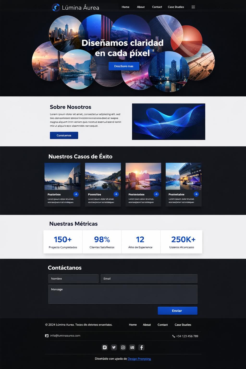 Lúmina Áurea — vista previa del theme