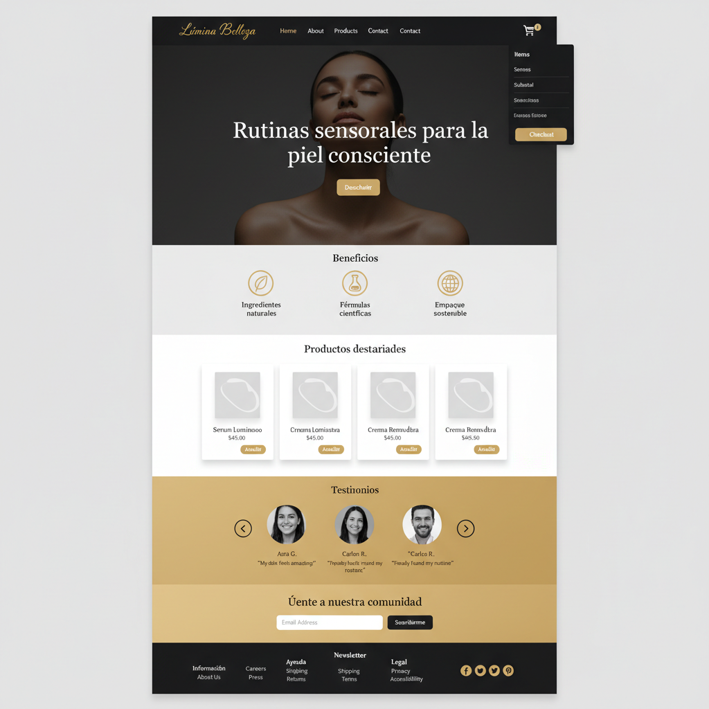 Lúmina Belleza — vista previa del theme