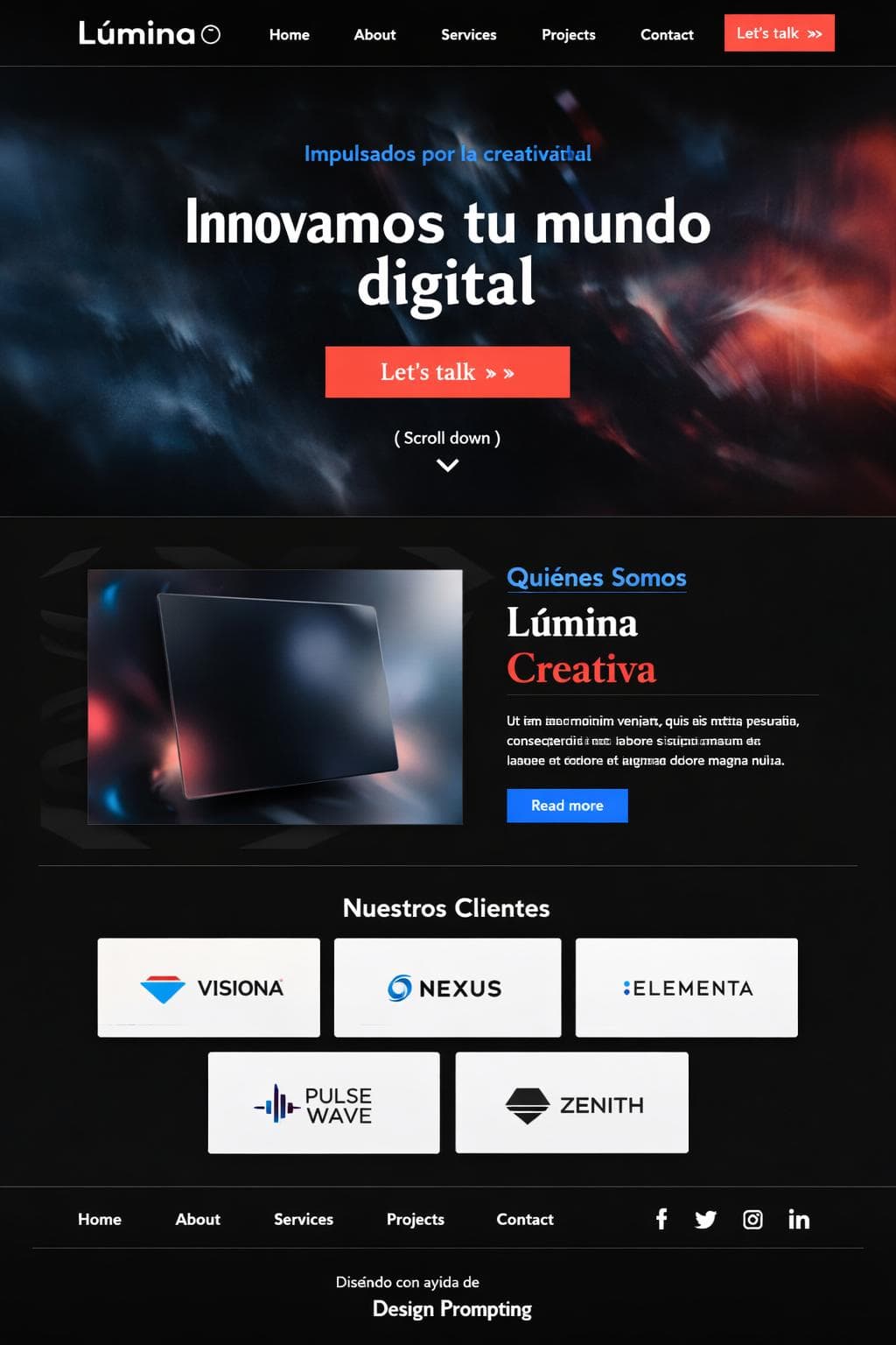 Lúmina Branding — vista previa del theme