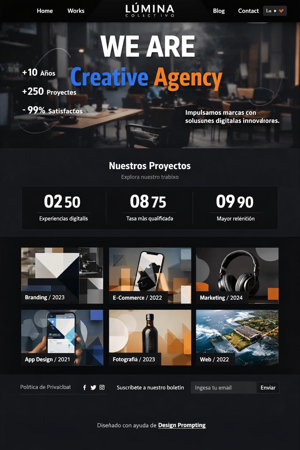 Lúmina Colectivo — vista previa del theme