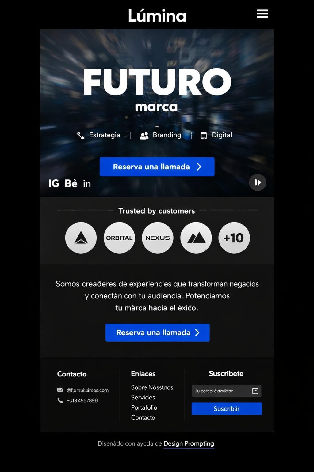 Lúmina Creativa — vista previa del theme