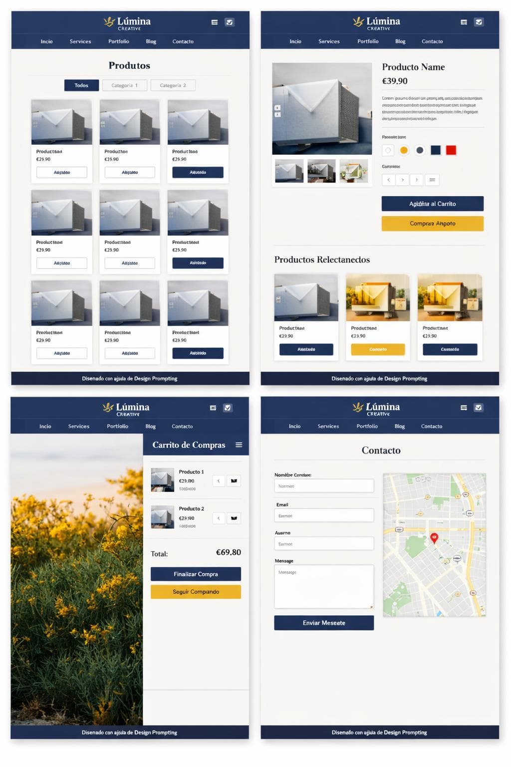 Lúmina Estudio — vista previa del theme