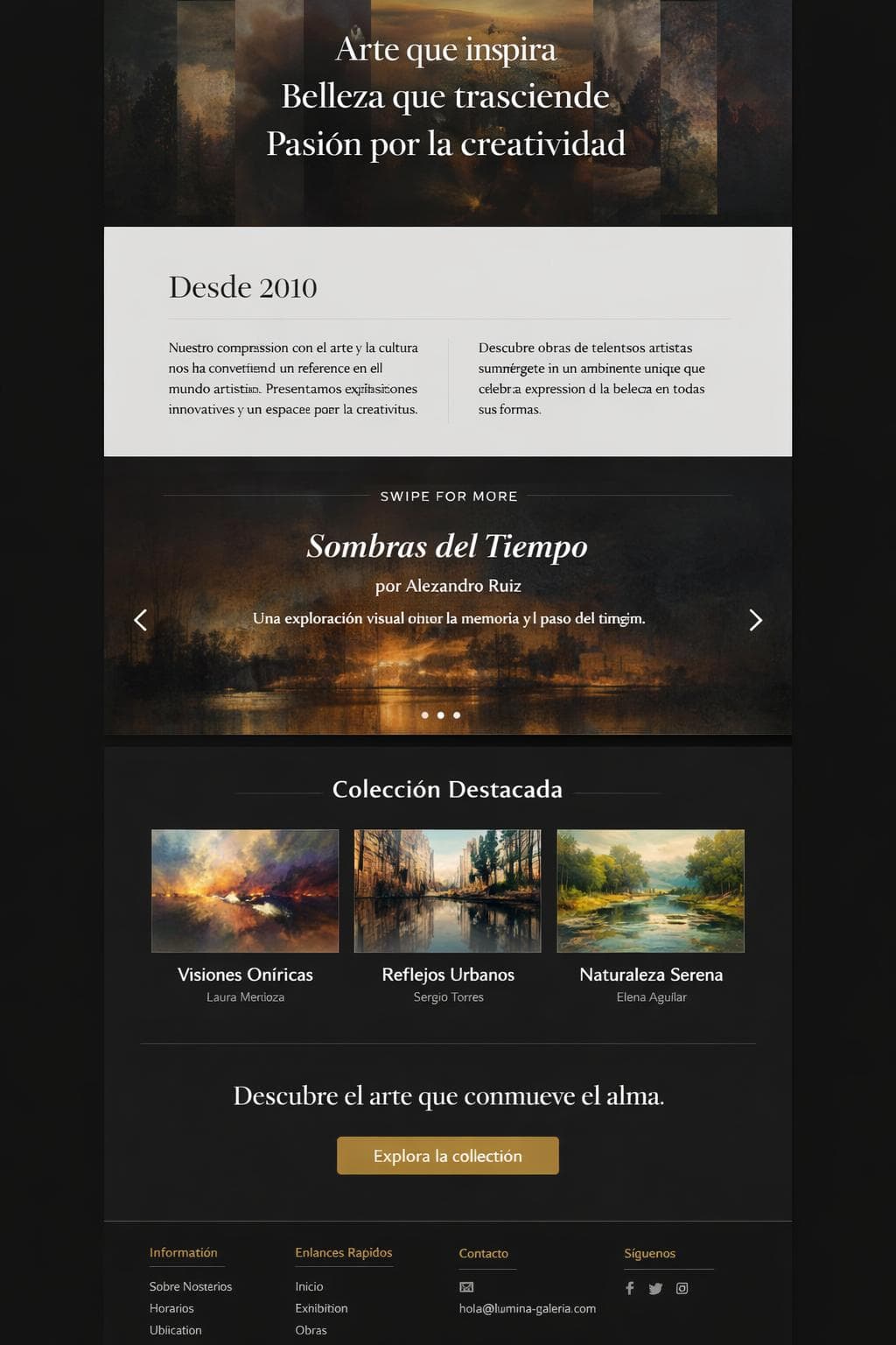 Lúmina Galería — vista previa del theme