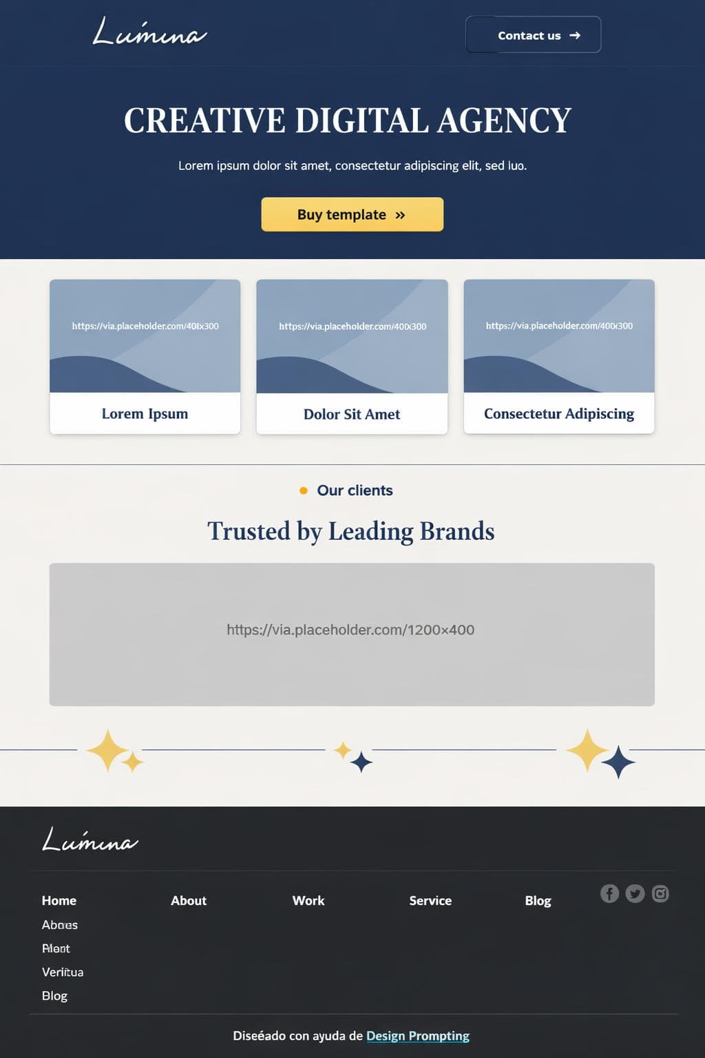 Lúmina Marketing — vista previa del theme