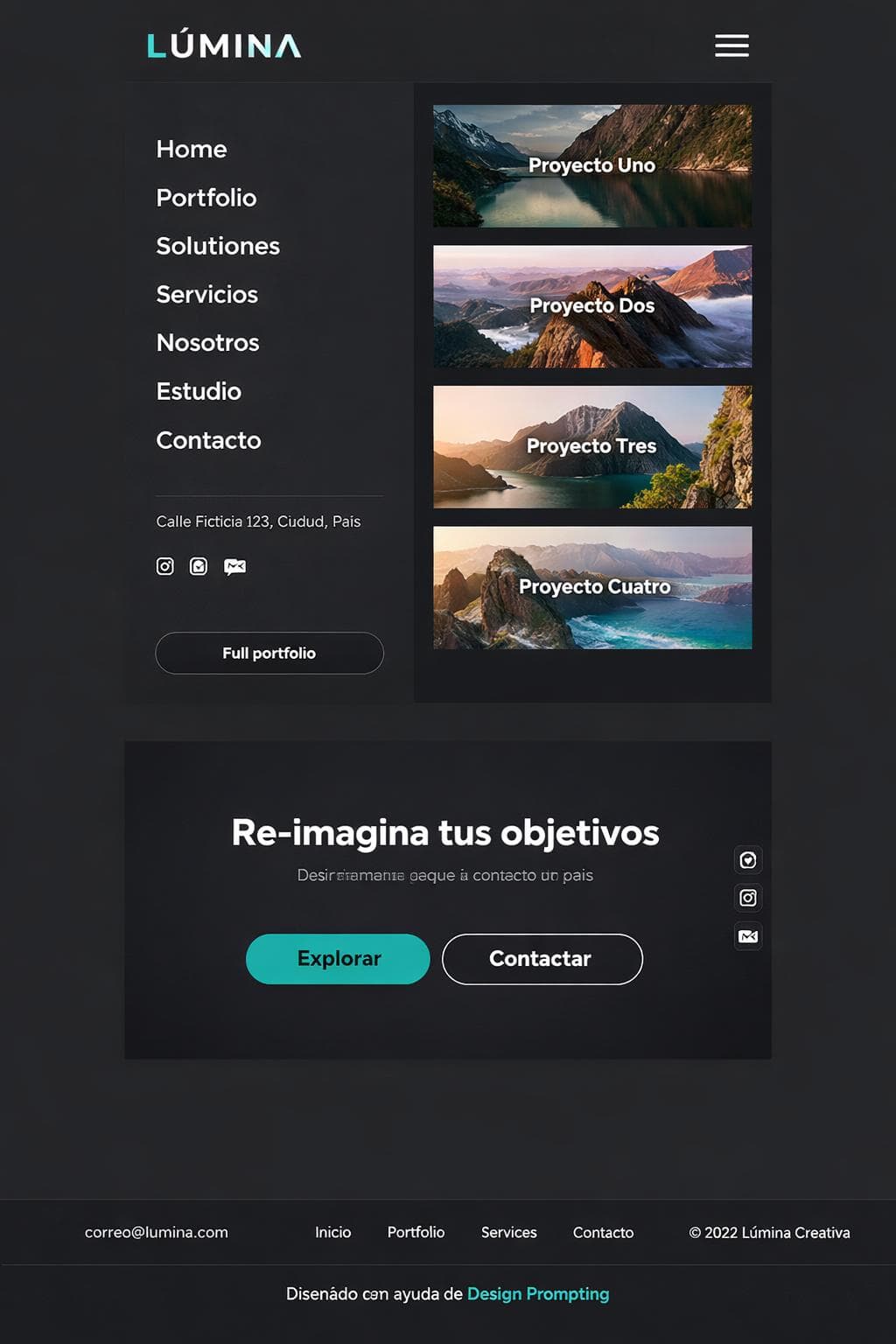 Lúmina Odisea — vista previa del theme