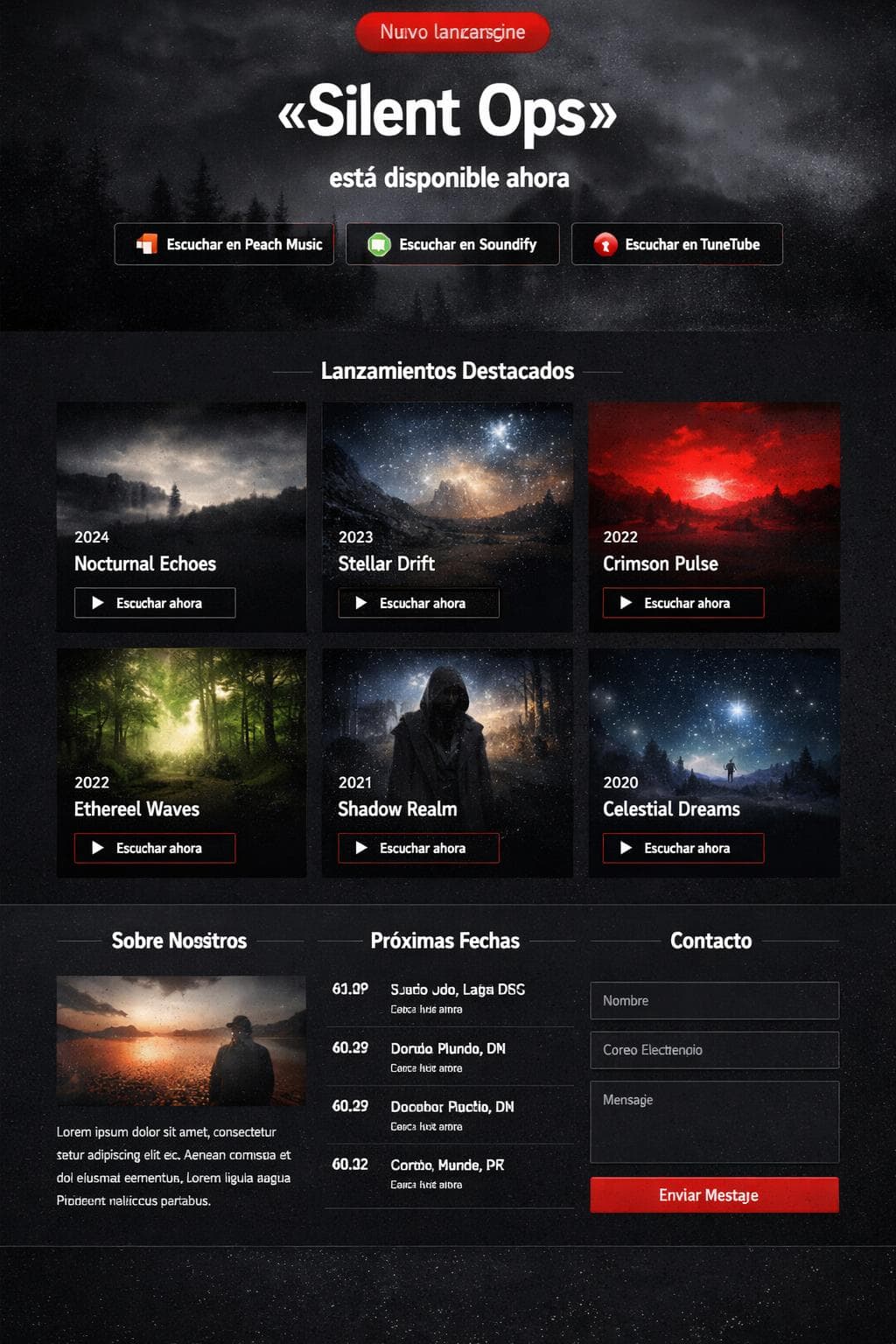 Lúmina Sonora — vista previa del theme