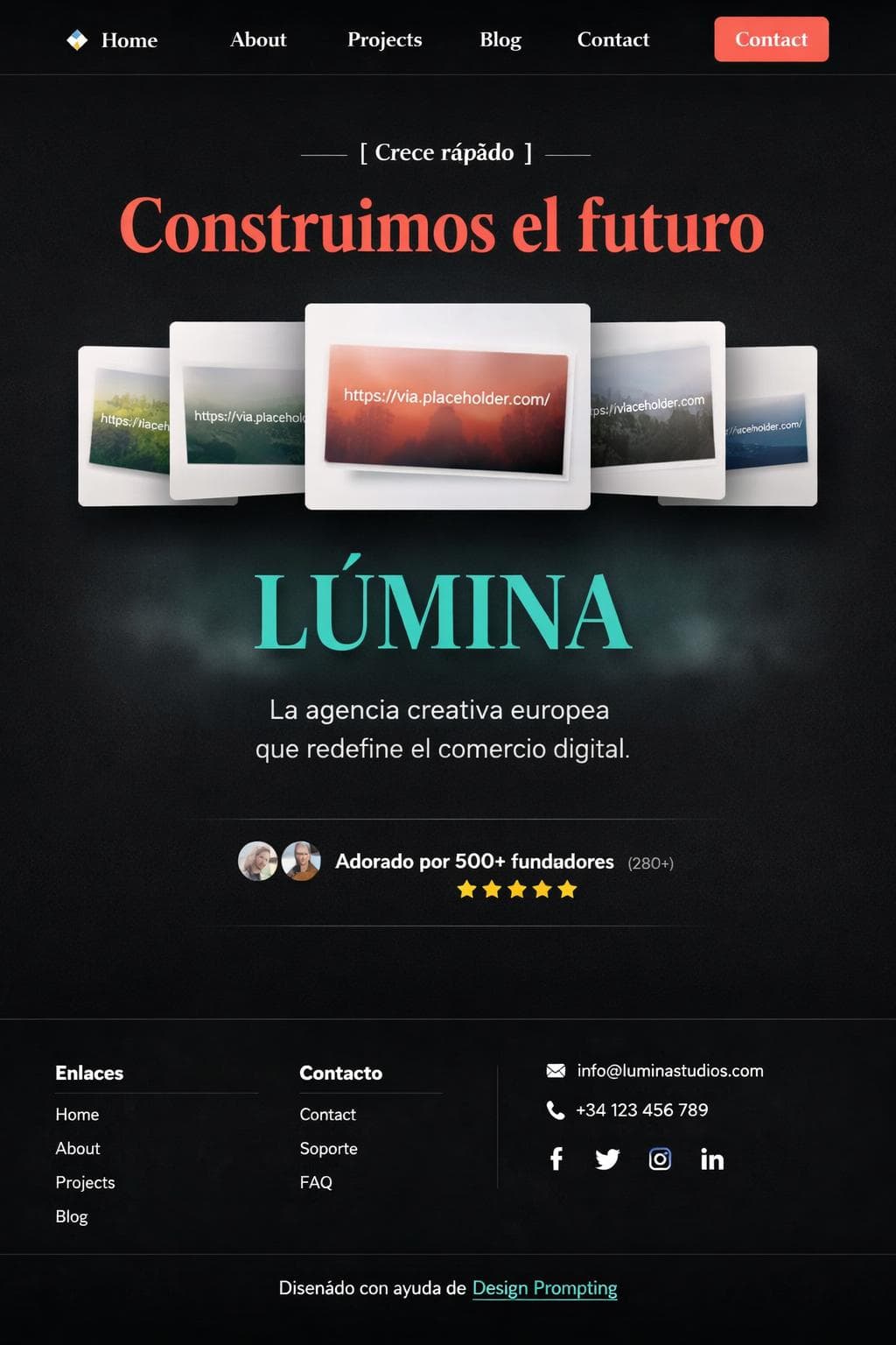 Lúmina Studios — vista previa del theme