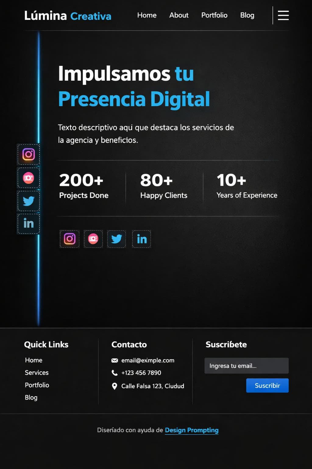 Lúmina Susurro — vista previa del theme