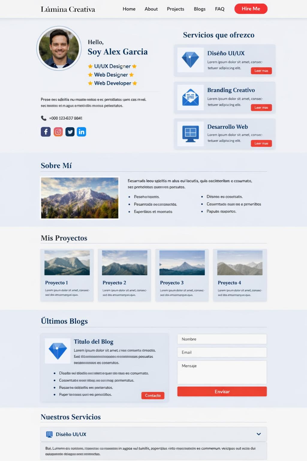 Lúmina Tech — vista previa del theme