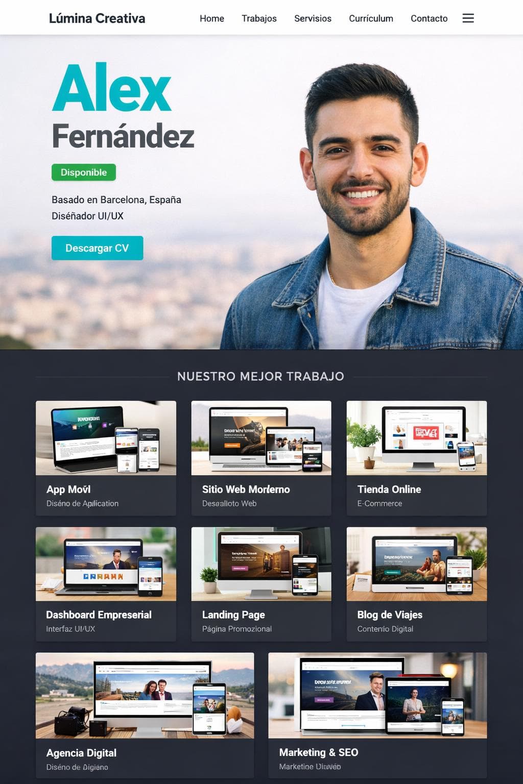 Lúmina Topacio — vista previa del theme