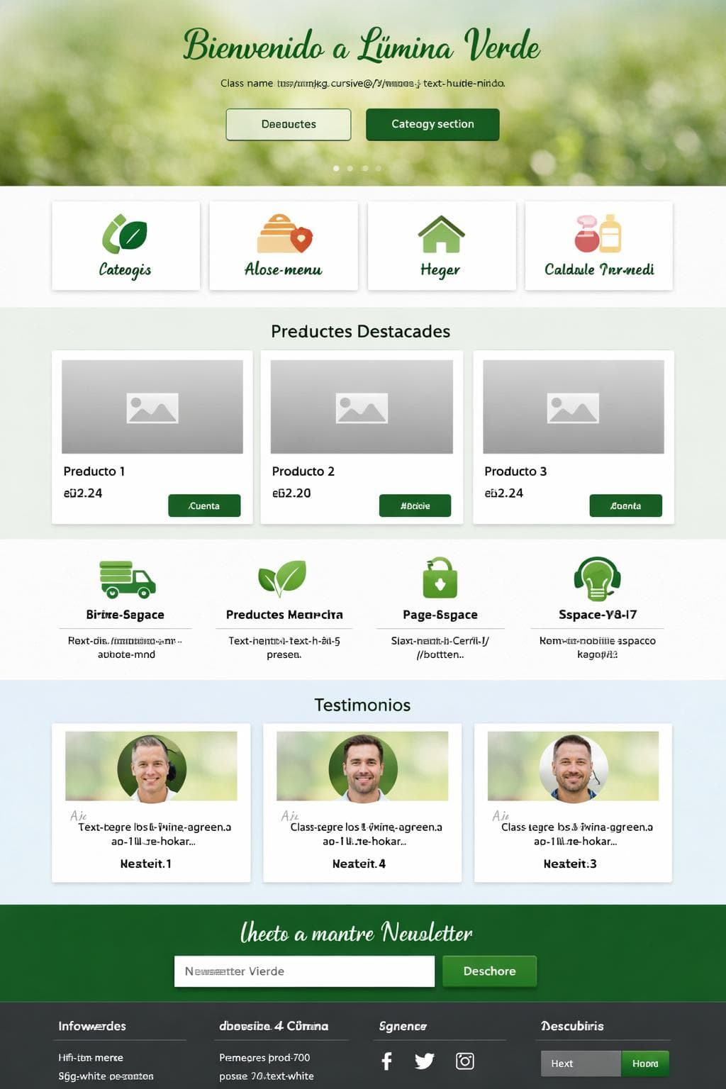 Lúmina Verde — vista previa del theme