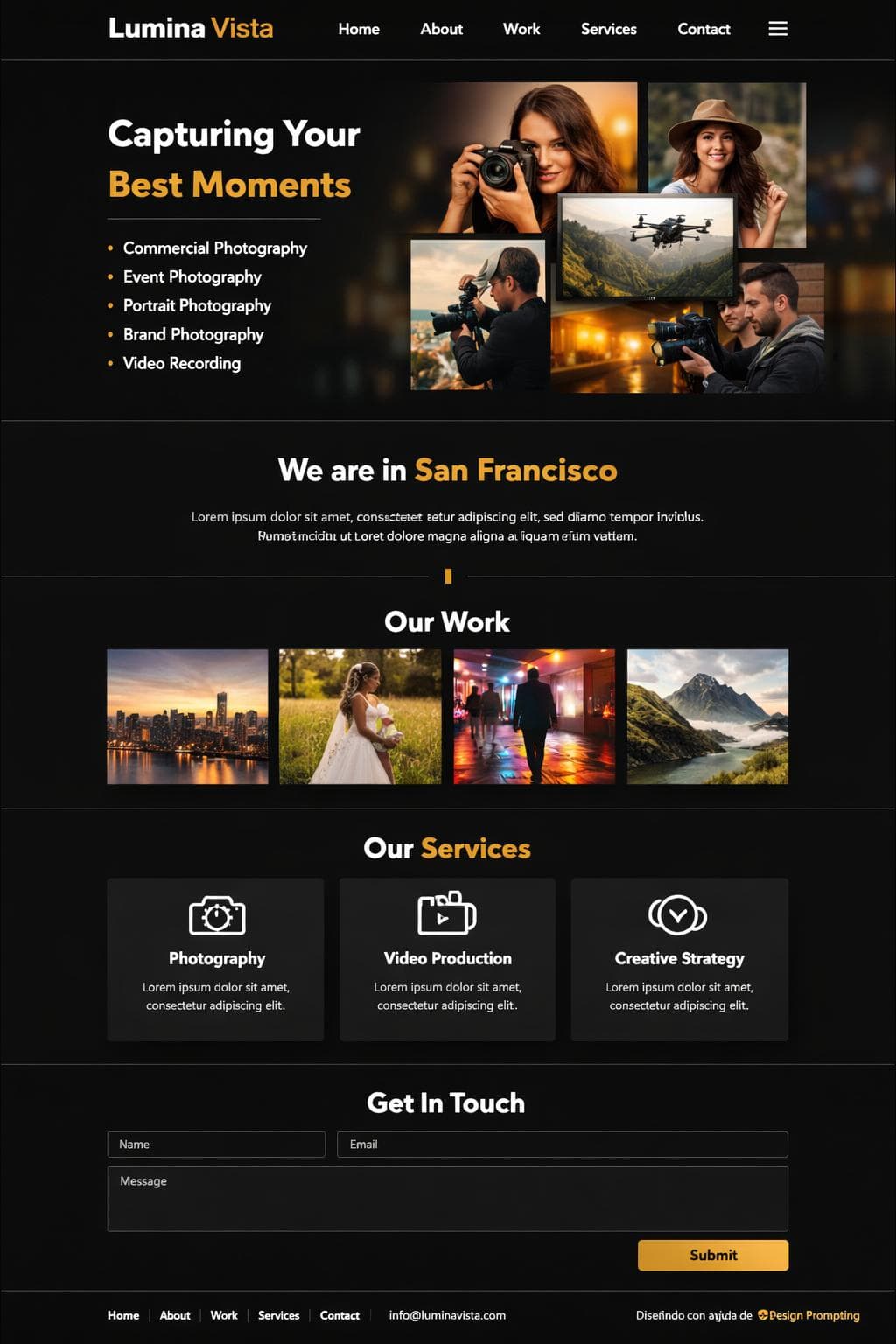 Lumina Vista — vista previa del theme