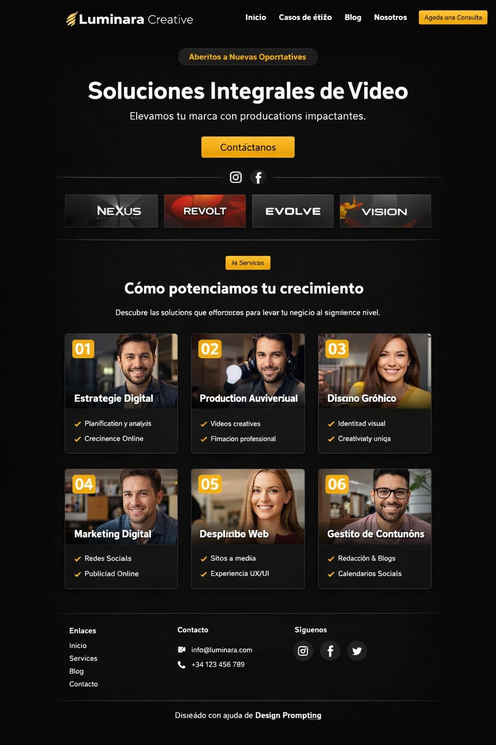 Luminara Creative — vista previa del theme