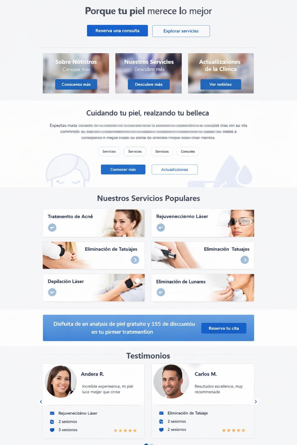 Luminara Derm — vista previa del theme