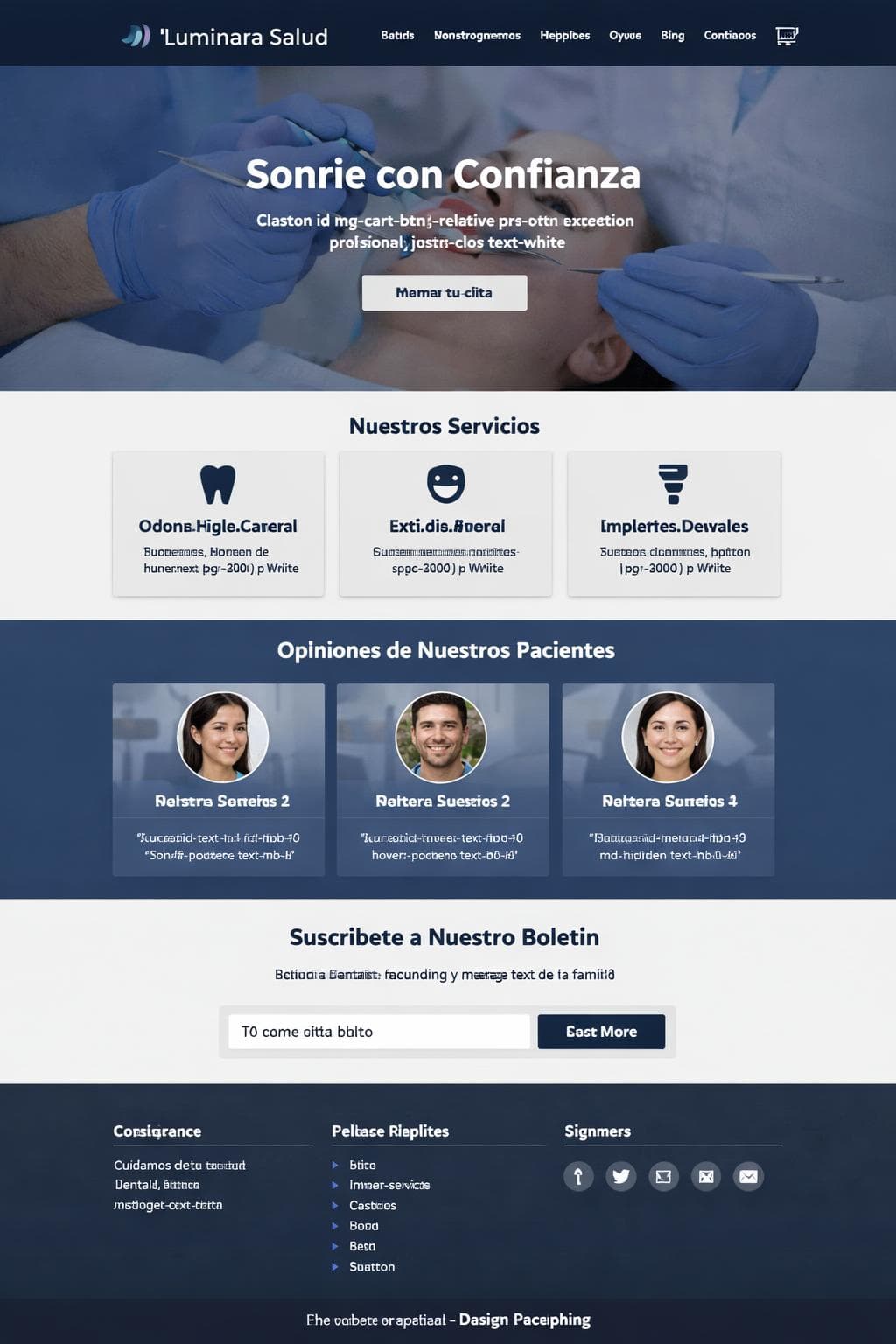 Luminara Salud — vista previa del theme