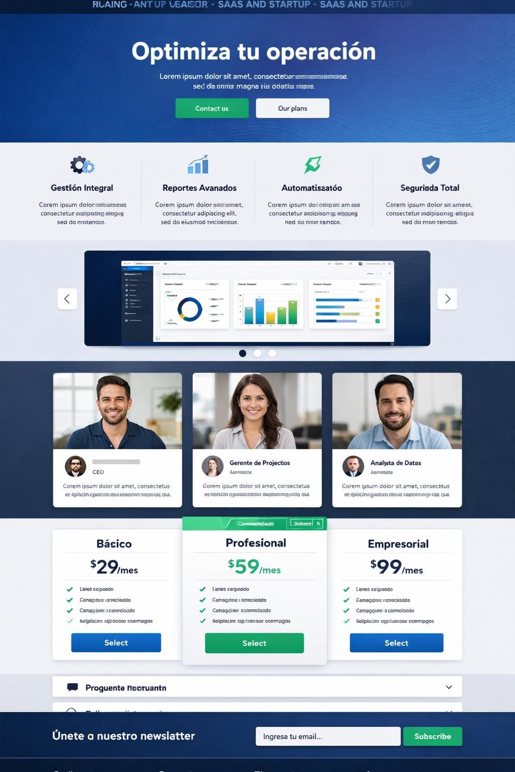 Luminara Tech — vista previa del theme