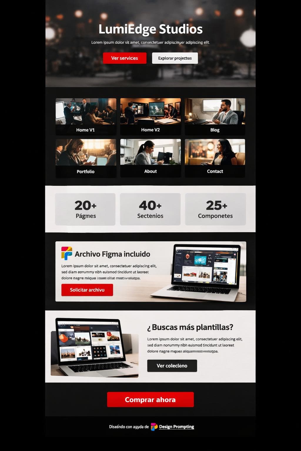 LuminEdge Studios — vista previa del theme