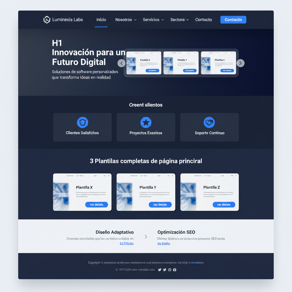 Luminexia Labs — vista previa del theme
