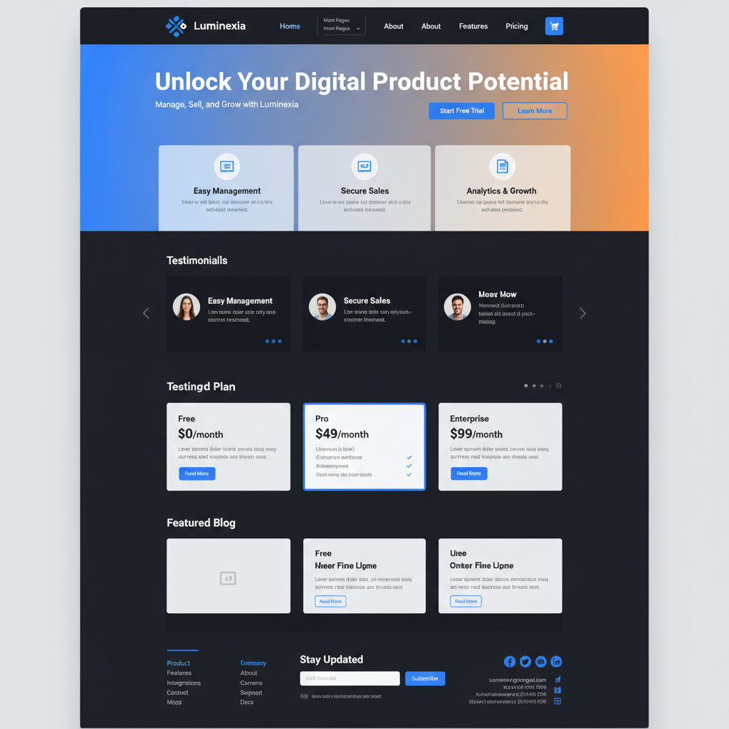 Luminexia &mdash; vista previa del theme