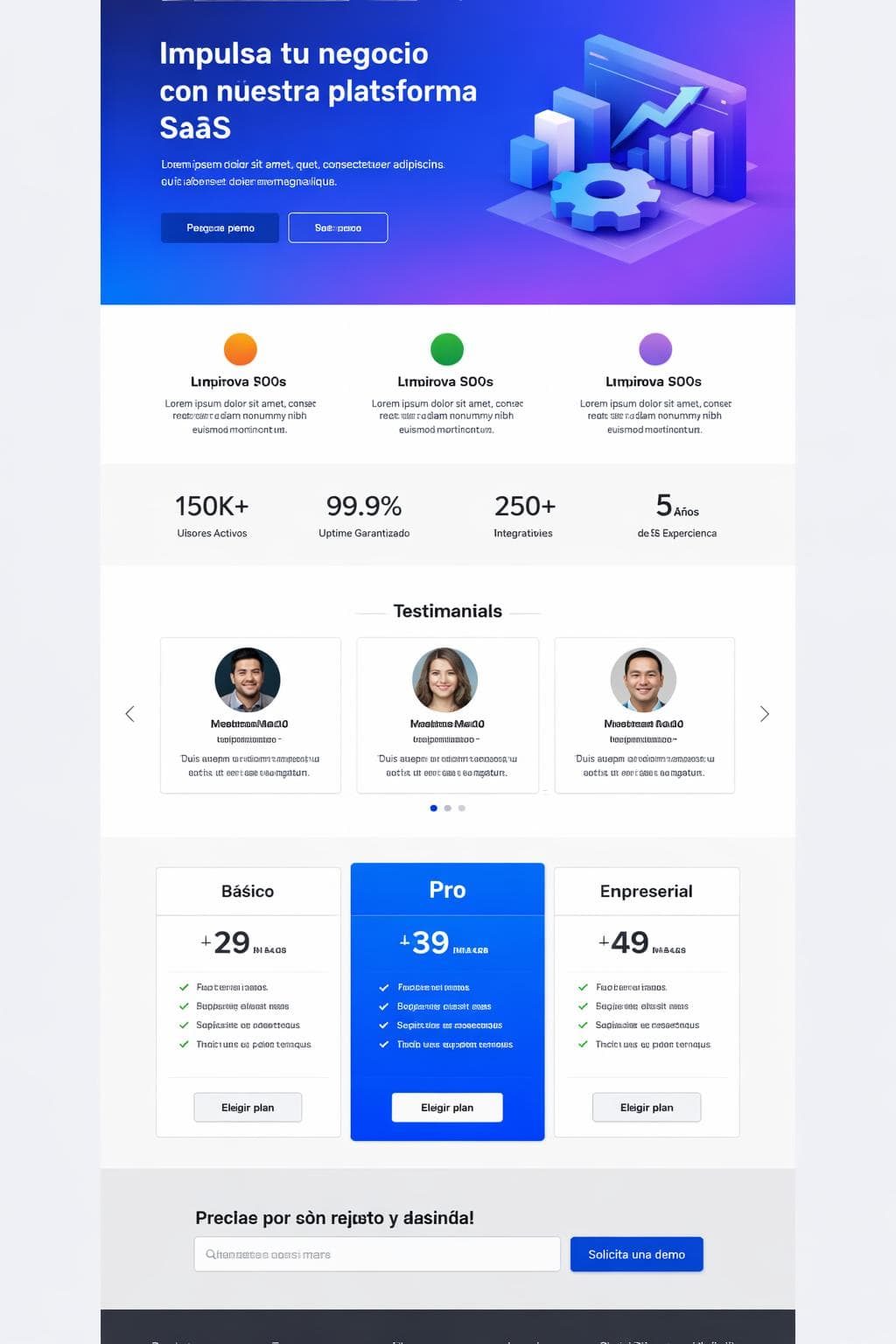 Luminova SaaS — vista previa del theme