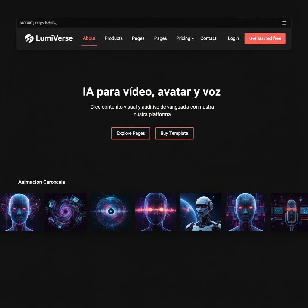 LumiVerse — vista previa del theme