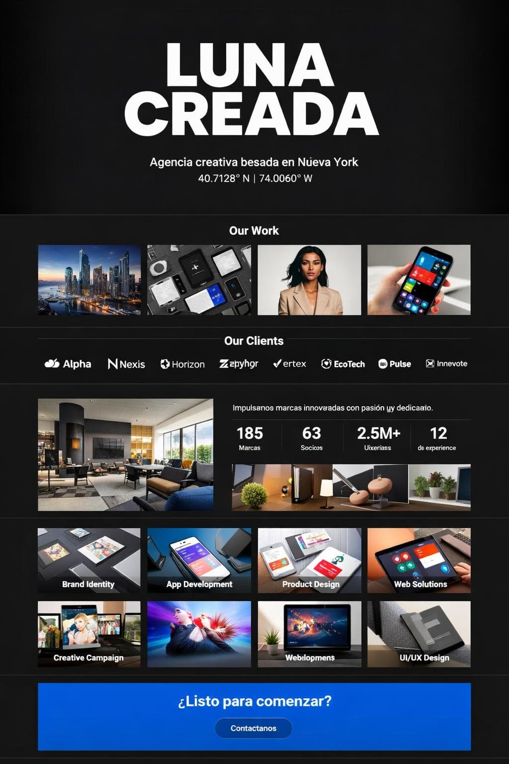 Luna Creada — vista previa del theme